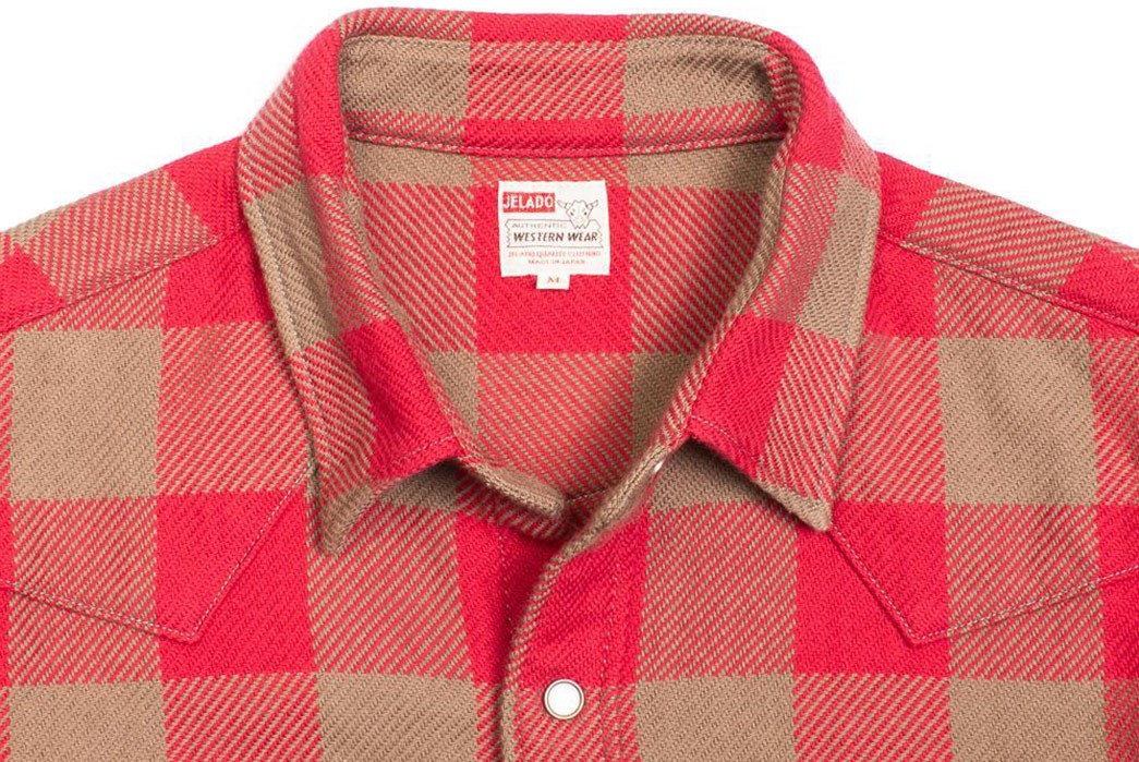 Jelado-Worships-Levi's'-Western-Wear-Label-With-Its-Round-Up-Shirt-In-Cherry-front-collar