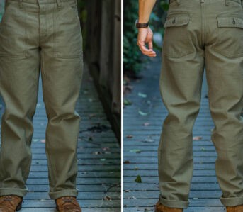 Samurai's-15-oz.-Baker-Pants-Are-End-Tier-Fatigues-front-and-back-model