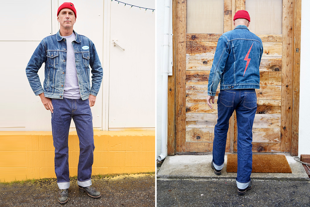 Tellason-Releases-Jeans-Made-With-Inaugaral-Run-Of-Proximity-Mills-Raw-Selvedge-Denim-model-front-back