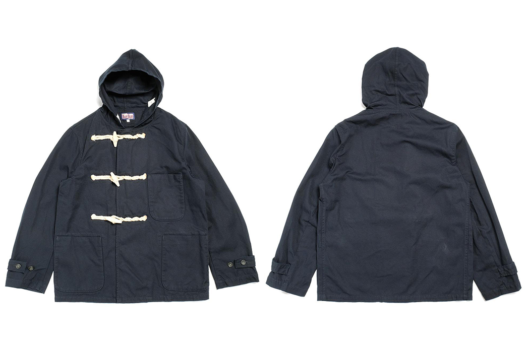Toggle Into This Duffle-Centric Cotton Jacket From Blue Blue Japan