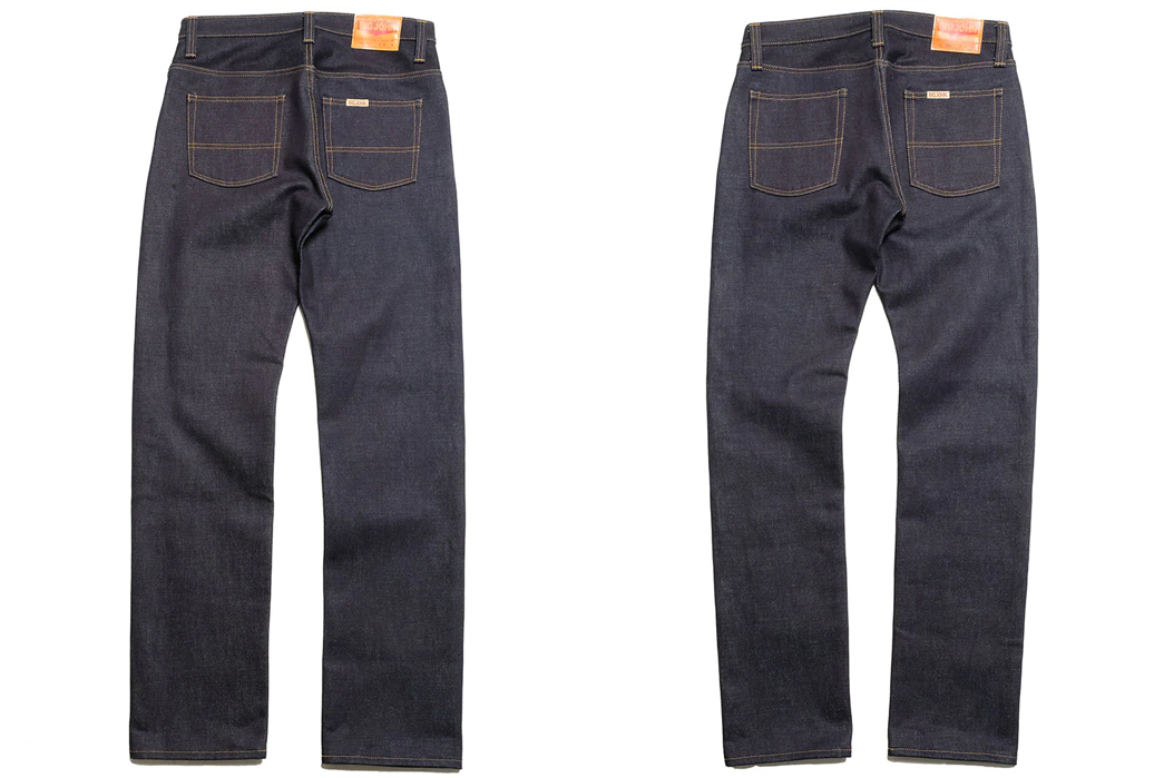 Wear-Big-Jawns-With-Big-John's-'Tough-Collection'-23-oz.-Raw-Selvedge-DenimJeans-regular-straight-(left)-and-slim-tapered-(right)-2