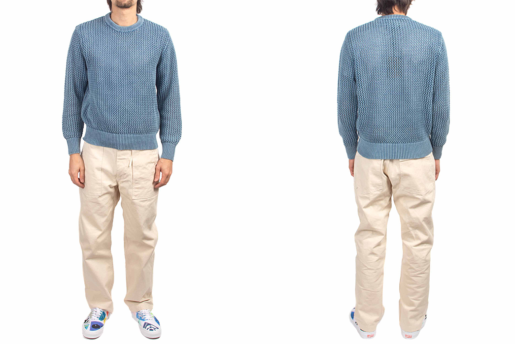 Get-Loose-In-This-Stussy-Pigment-Dyed-Sweater-model-front-back