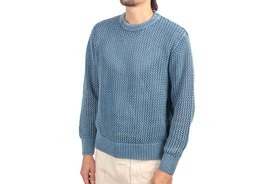 Get-Loose-In-This-Stussy-Pigment-Dyed-Sweater-model-front