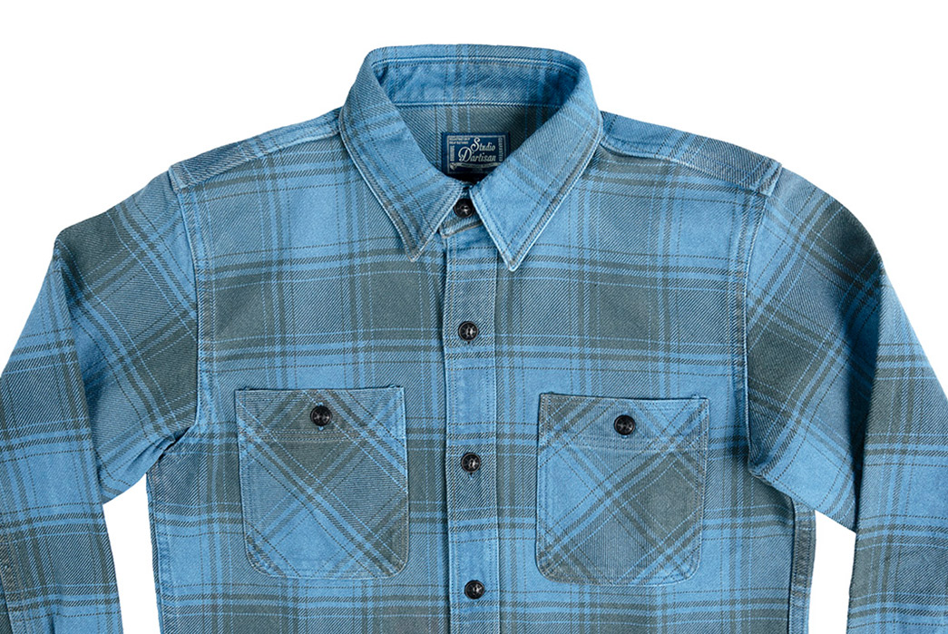 Studio-D-Artisan-Keeps-The-Fire-Flannels-Coming-With-Heavyweight-Indigo-Check-front-top