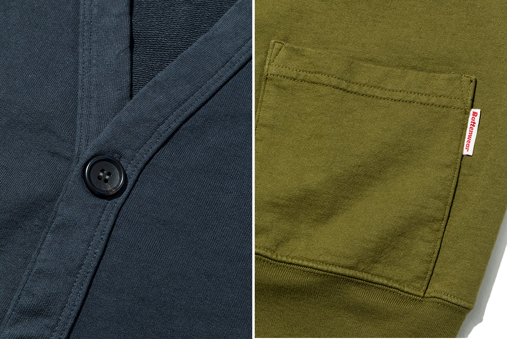 Battenwear's-Neighbour-Cardigan-Is-a-Springtime-Staple-grey-and-green-detailed