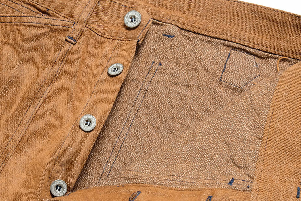 Buzz Rickson's Repros Early Wartime Pants With WW1 Brown Denim 