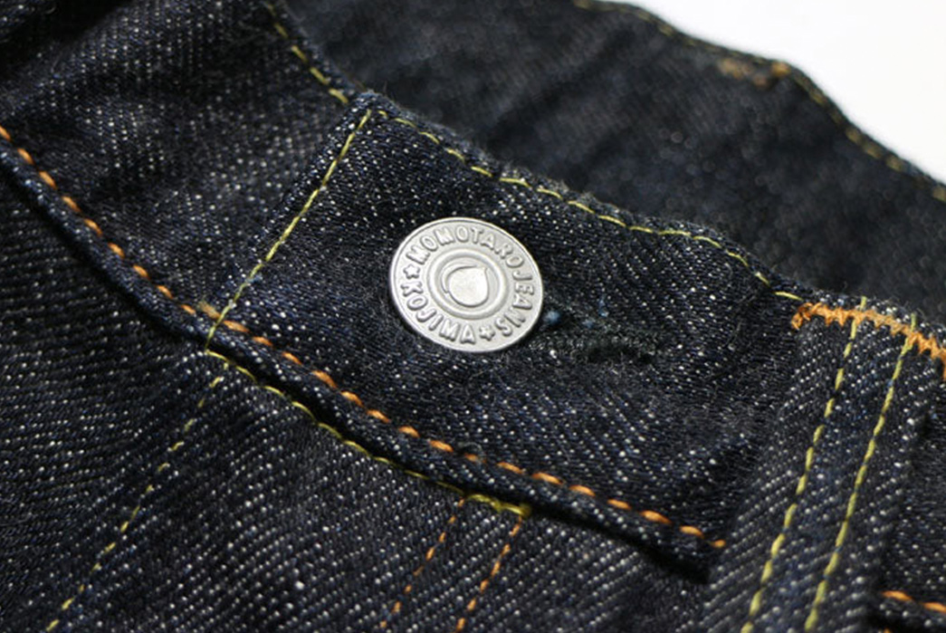 Hinoya-Restocked-Momotaro's-15.7-Oz.-GTB-Label-0905SP-Raw-Denim-Jeans-front-top-button
