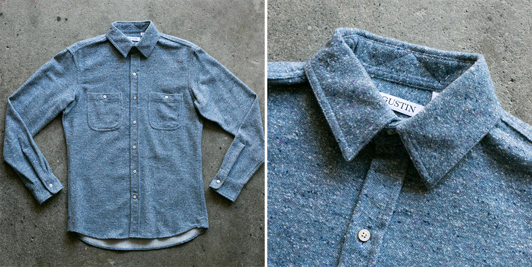 Neppy-Shirts---Five-Plus-One 1) Gustin: Brushed Nep Twill