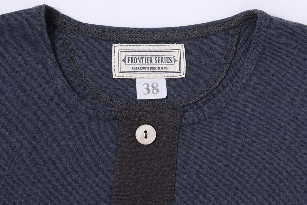 Cool-It-Down-With-Pherrow's-Frontier-Series-Linen-Blend-S-S-Henley-front-blue-collar