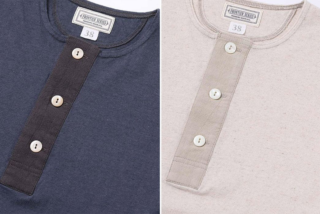 Cool-It-Down-With-Pherrow's-Frontier-Series-Linen-Blend-S-S-Henley-fronts-blue-and-light-collars
