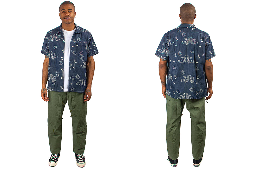 Join-The-Aircrew-With-Engineered-Garments'-Latest-Military-pants-model-front-back