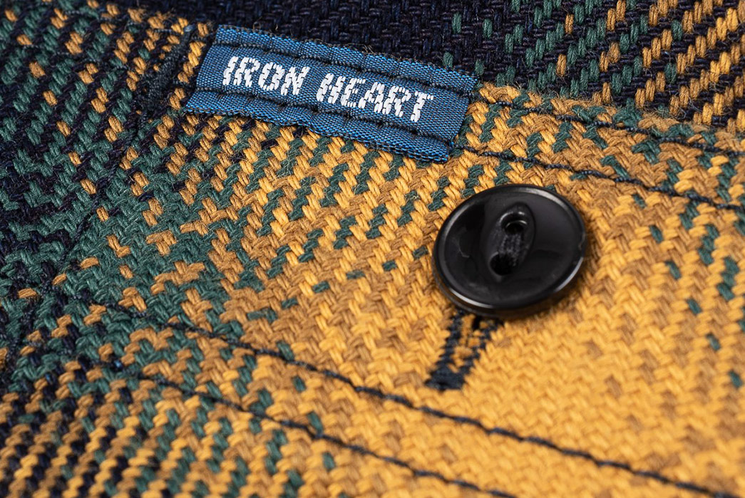 Iron-Heart-Comes-Through-With-Two-New-Ombre-Check-Work-Shirts-front-yellow-pocket-and-label