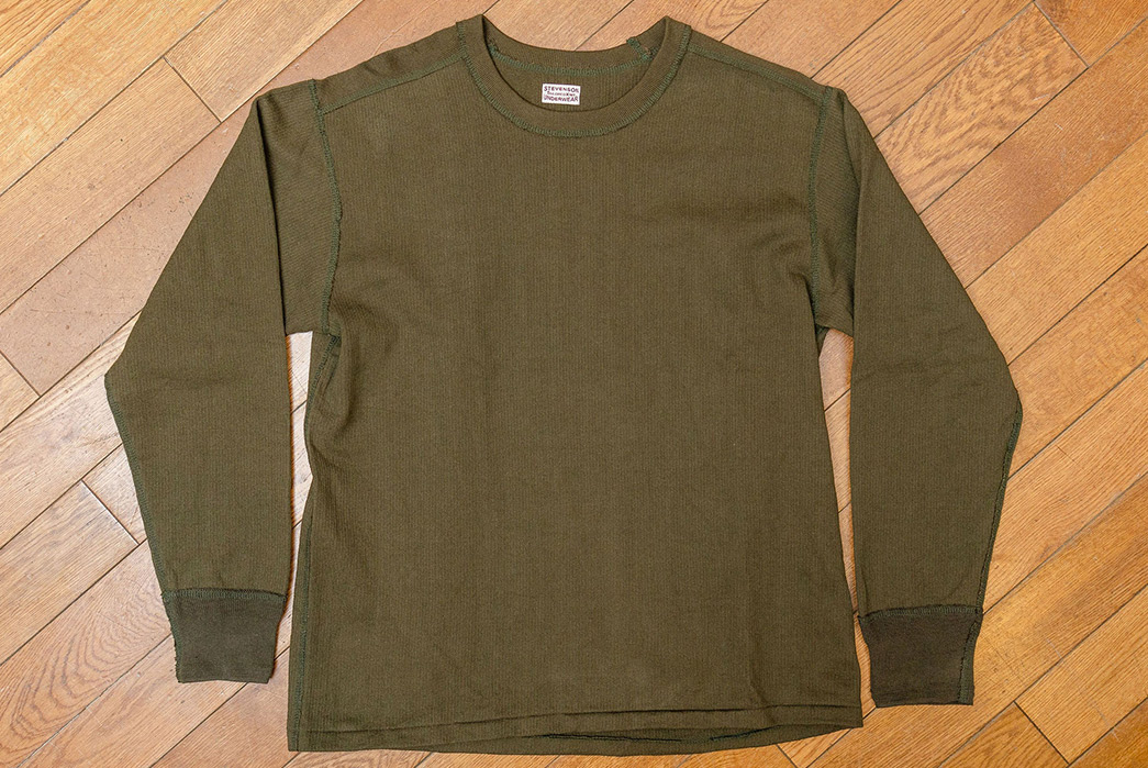 Stevenson-Overall-Co.'s-Thermal-Crewneck-Isn't-Just-For-Winter-front-green