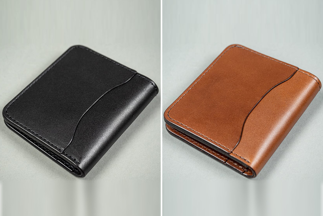 Studio-D'Artisan's-Mini-Wallet-Can-Be-Your-Leather-Piggy-Bank-black-and-light-brown-closed-2