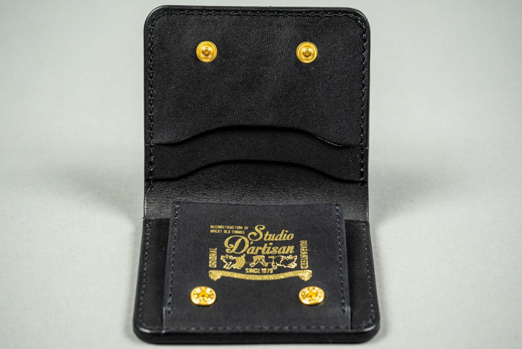 Studio-D'Artisan's-Mini-Wallet-Can-Be-Your-Leather-Piggy-Bank-black-open