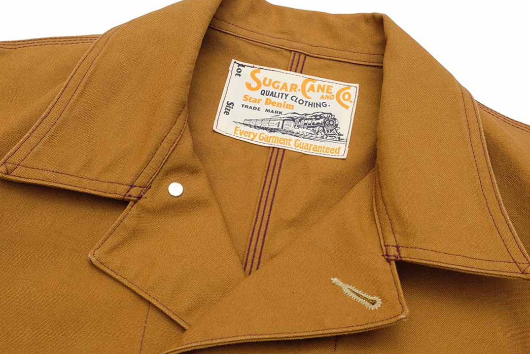 Sugar-Cane-Adds-13-Oz.-Duck-Work-Coat-To-The-Bill-front-collar