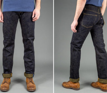 Tanuki's-Heavy-Kusaki-Regular-Jeans-Are-Partially-Dyed-With-Pomegranate-Skin