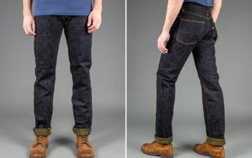Tanuki's-Heavy-Kusaki-Regular-Jeans-Are-Partially-Dyed-With-Pomegranate-Skin
