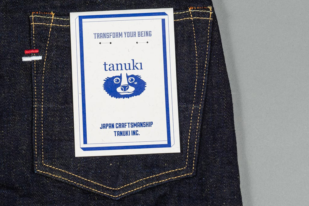 Tanuki's-Heavy-Kusaki-Regular-Jeans-Are-Partially-Dyed-With-Pomegranate-Skin-back-pocket-and-label