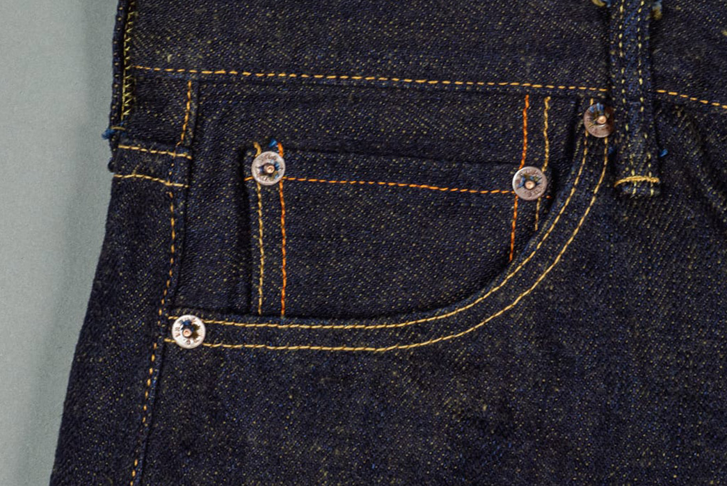 Tanuki's-Heavy-Kusaki-Regular-Jeans-Are-Partially-Dyed-With-Pomegranate-Skin-front-right-pockets