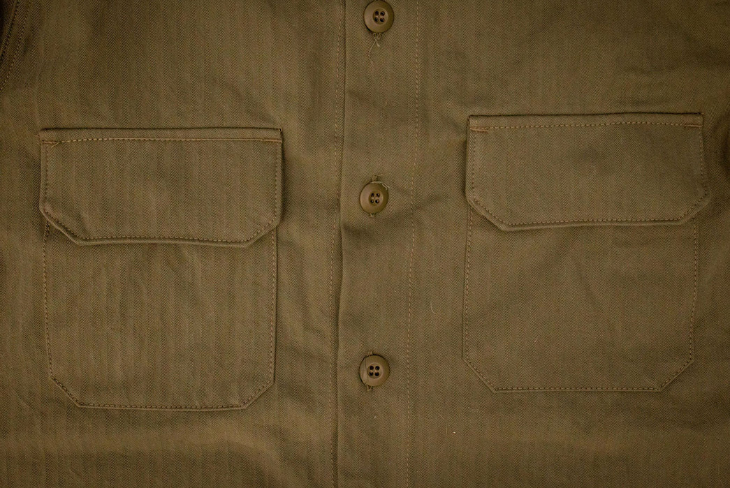 3sixteen-Constructs-Its-Officer-Shirt-From-Washed-Herringbone-Twill-front-pockets-and-buttons