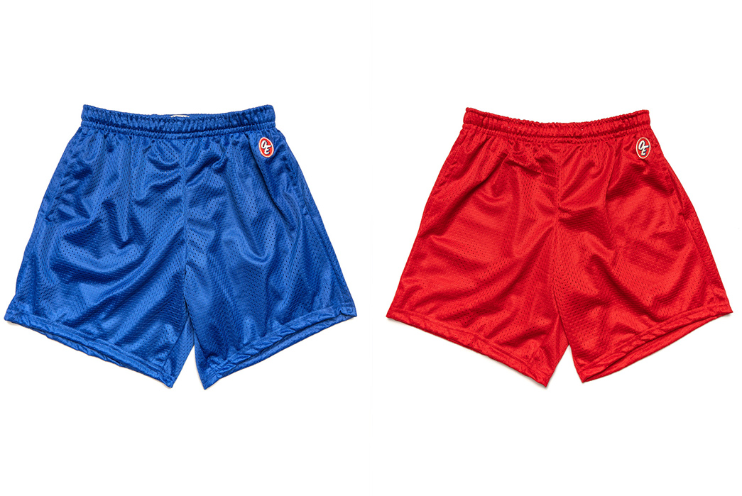 American-Trench-Launches-'Original-Equipment'-Sportswear-Line-blue-and-red-shorts