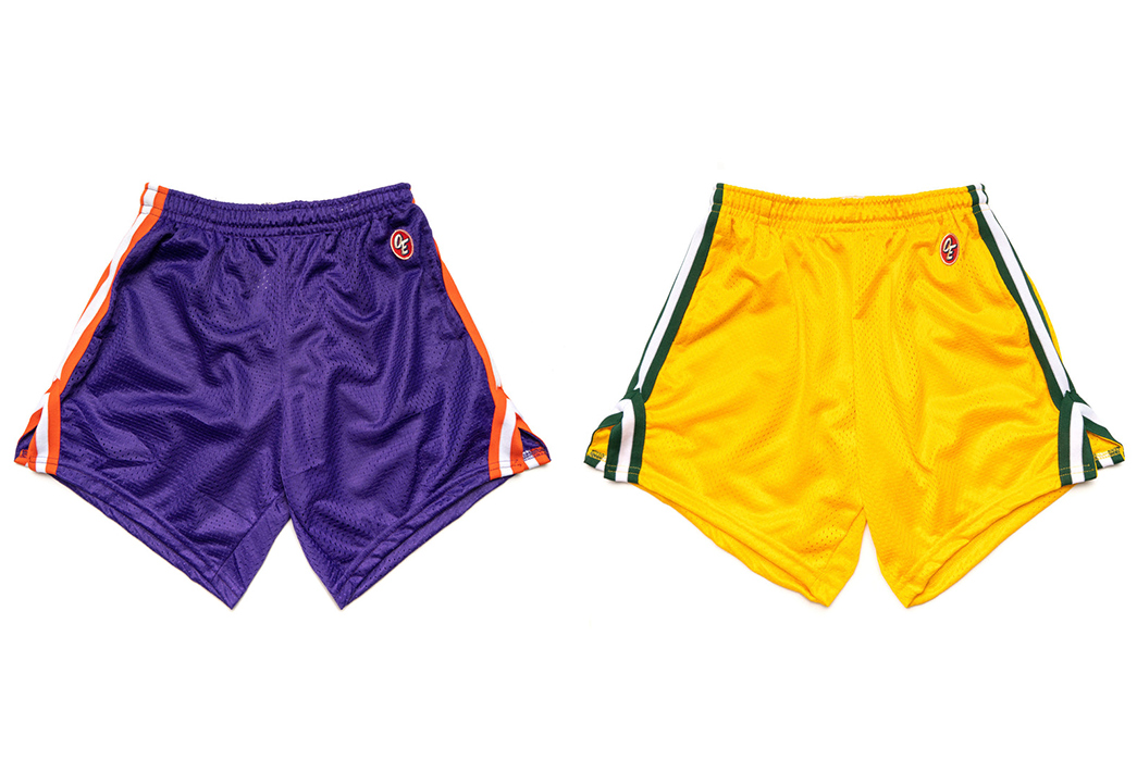 American-Trench-Launches-'Original-Equipment'-Sportswear-Line-purple-and-yellow-shorts