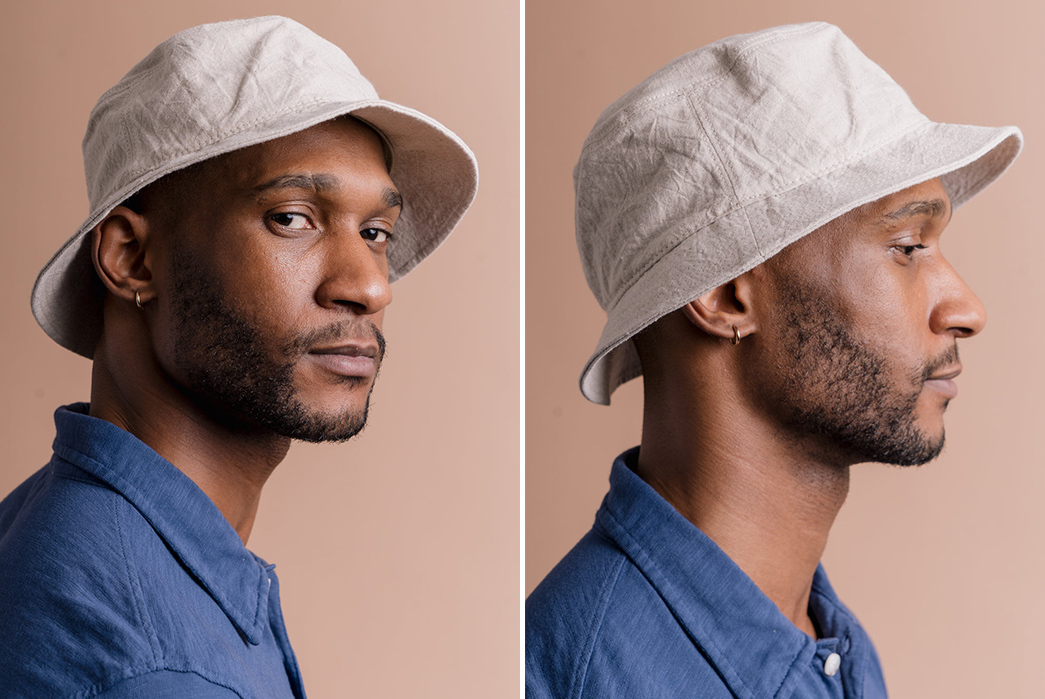 American-Trench's-Cotton-Linen-Bucket-Hat-Is-Made-In-Brooklyn-beige-model