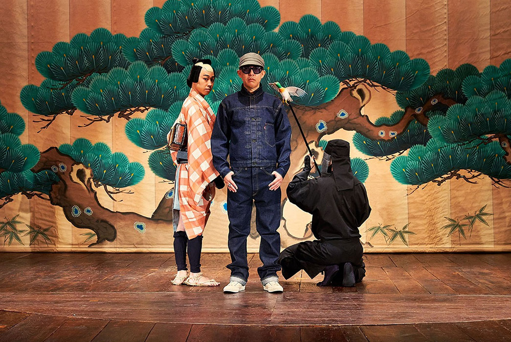 NIGO-Unveils-HUMAN-MADE-x-Levi's-'Made-In-Japan'-Collection-three-models-and-bird