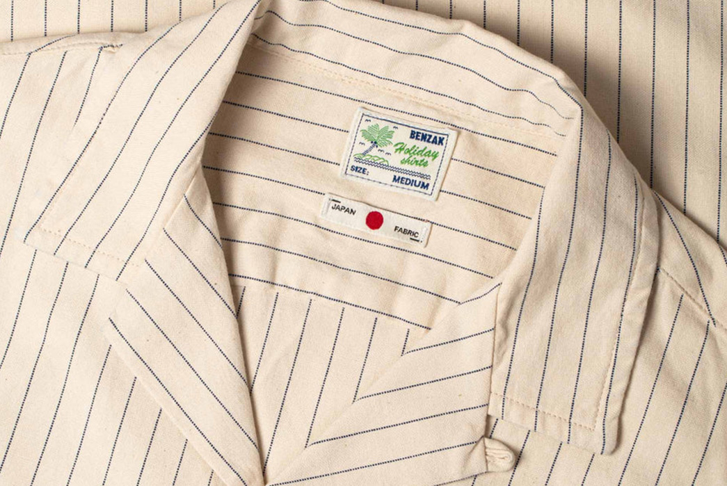 Benzak-Renders-Its-Holiday-Shirt-In-Baseball-Stripe-Japanese-Twill-front-collar