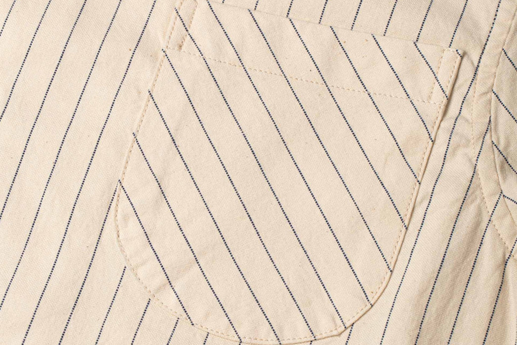 Benzak-Renders-Its-Holiday-Shirt-In-Baseball-Stripe-Japanese-Twill-pocket