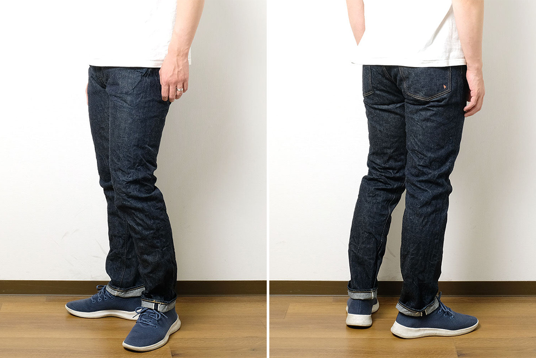 Burgus-Plus-Used-Warehouse-&-Co.-Denim-For-This-Lot.880-Vintage-Slim-Jeans-model-front-sde-back-side