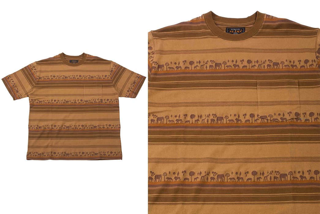 Go-On-Safari-With-This-Jacquard-Striped-Beams-Plus-Tee-front-and-front-detailed