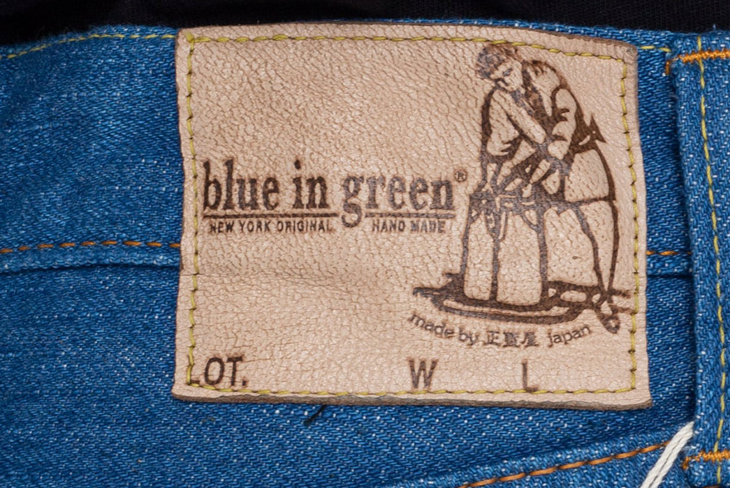 PBJ-Overdyed-These-BG-003-Jeans-With-Grey-Exclusively-For-Blue-In-Green-back-leather-patch