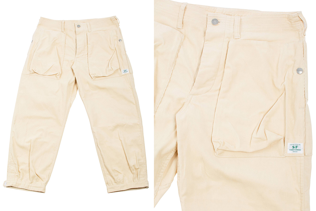 Sassafras-Rendered-Its-Digs-Crew-Pant-In-Natural-Corduroy-front-and-detailed