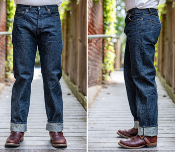 Stevenson-Overall-Co.-Introduces-New-'Encinitas'-Straight-Leg-Fit-model-front-and-side