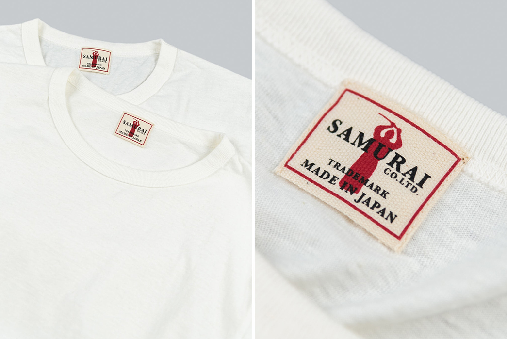 Double-Up-On-Quality-Basics-With-Samurai's-Tubular-T-Shirt-2-Packs-front-collars-and-label