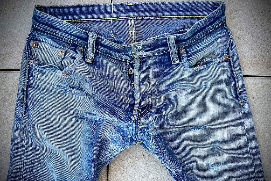 Fade-Friday---Iron-Heart-x-Self-Edge-SExIH22-301s-(9-Years,-7-Washes,-1-Soak)-front-top
