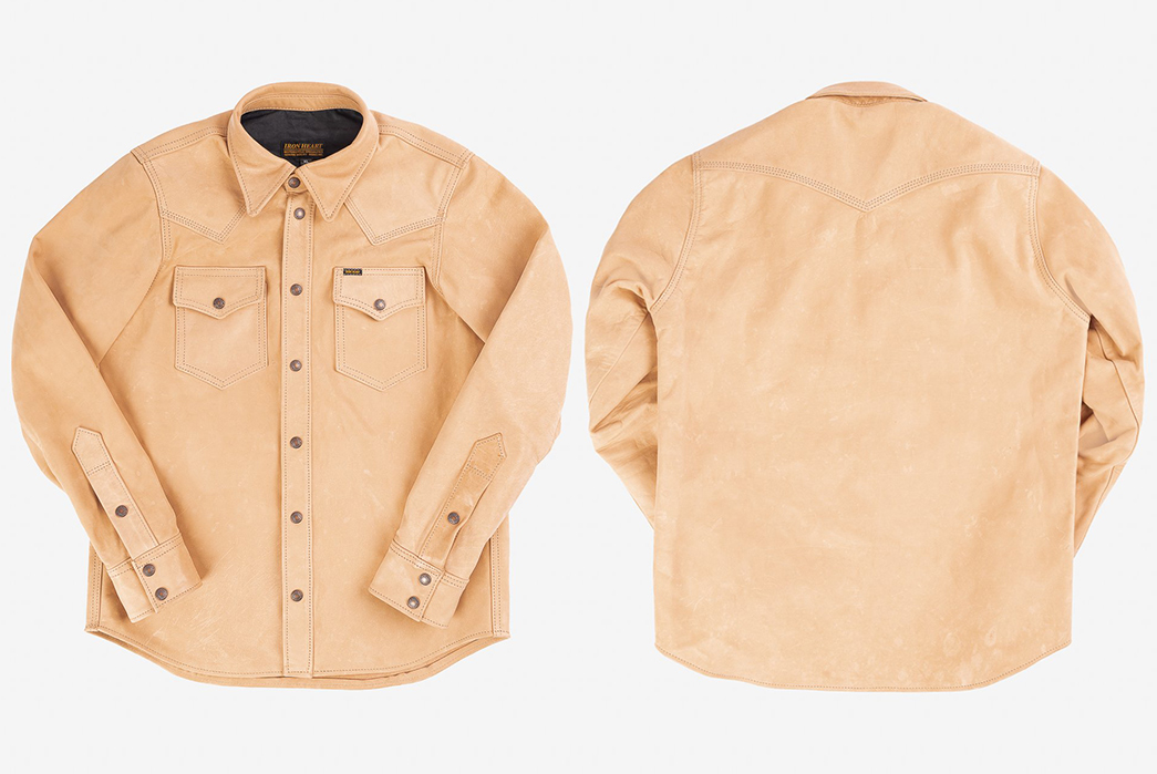 Iron-Heart-Collabs-With-Simmons-Built-For-Veg-Tan-Horsehide-Western-Shirt-front-back