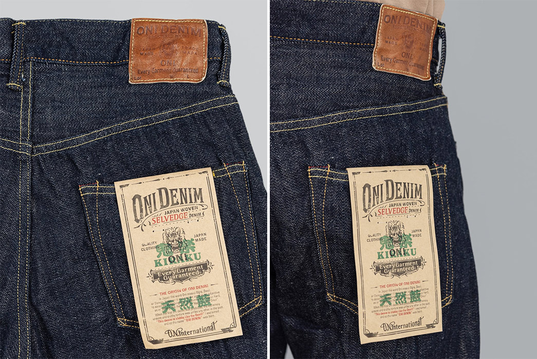 ONI's-12-Oz.-202-Kiraku-Jean-Is-The-Brand's-Widest-For-A-Long-While-back-label