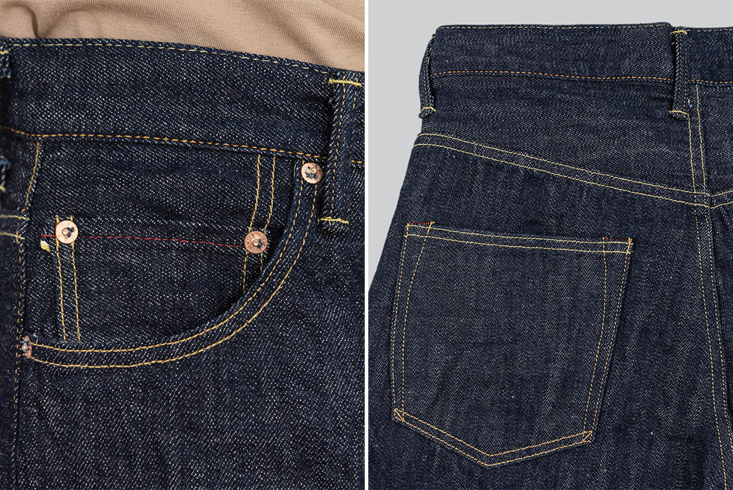 ONI's-12-Oz.-202-Kiraku-Jean-Is-The-Brand's-Widest-For-A-Long-While-front-and-back-poskets