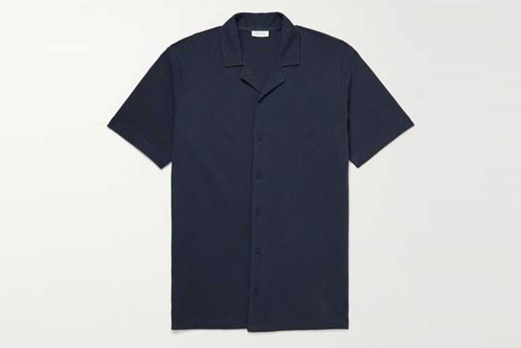 Short-Sleeved-Camp-Collar-Shirts---Five-Plus-One 1) Sunspel: Camp-Collar Cotton-Mesh Shirt