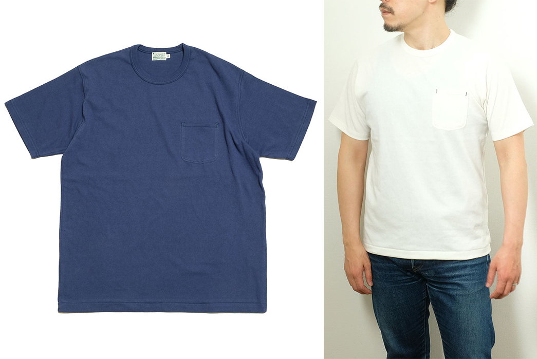 Stock-Up-On-Burgus-Plus'-S-S-Pocket-Tees-front-blue-and-model-in-white-tshirt