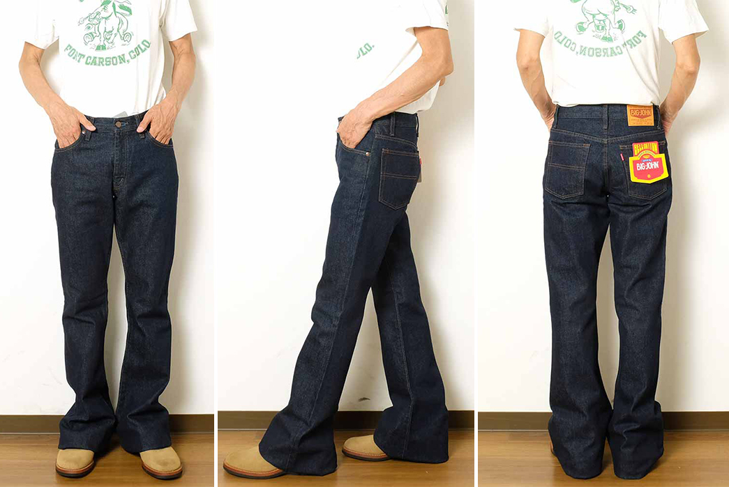 Big-John-Honors-Its-1970s-Roots-With-Bell-Bottom-Jeans-model-front-side-back