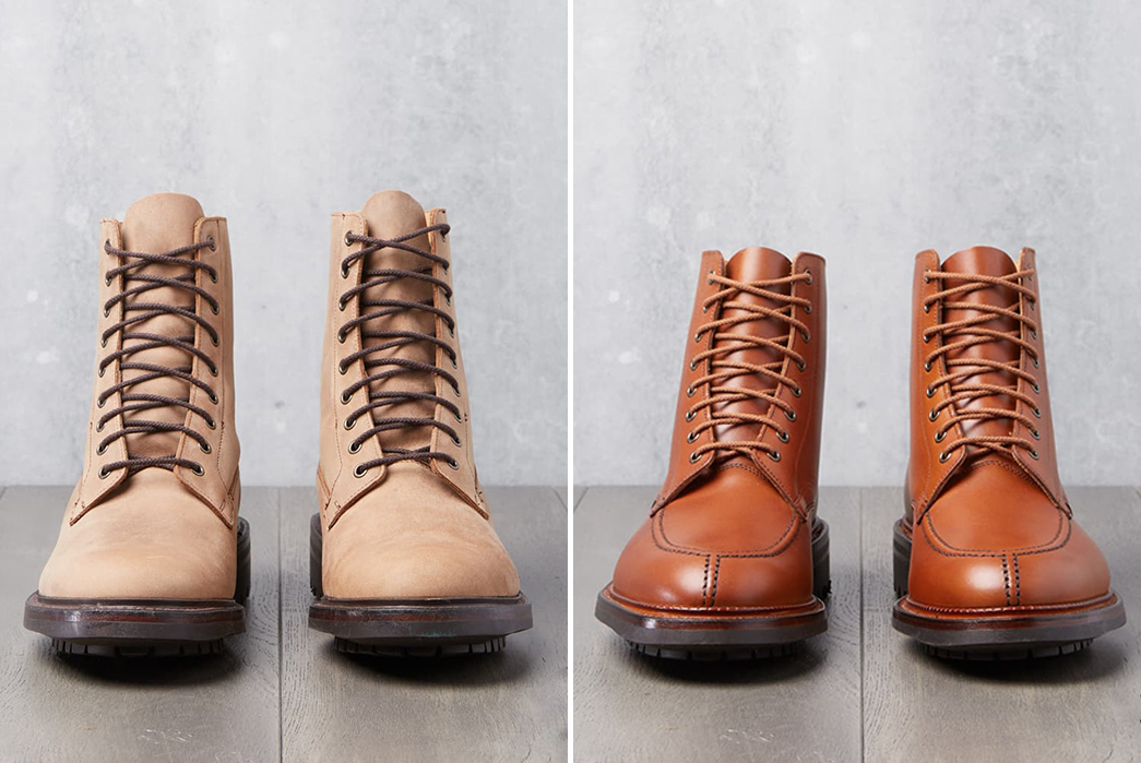 Division-Road-Lands-Two-Exclusives-From-End-Tier-Bootmakers,-Crockett-&-Jones-pair-biege-and-lighr-brown-front