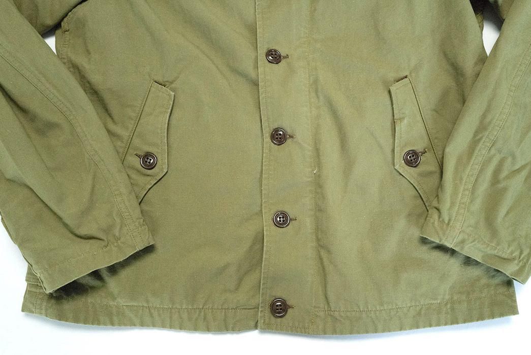 Freewheelers'-M-1938-Field-Jacket-Is-Devilishly-Versatile-front-down-sleeves