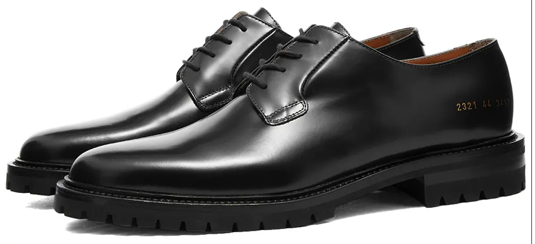 Lugged-Plain-Toe-Shoes---Five-Plus-One-5)-Common-Projects-Lug-Sole-Derby-Shoe