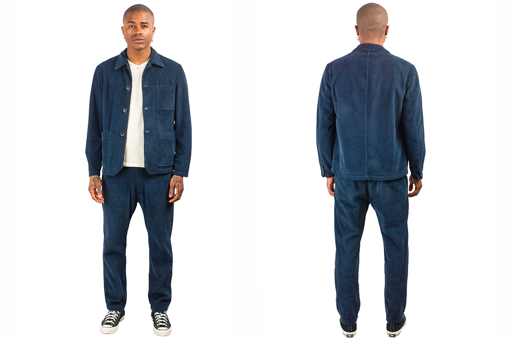 Barena-Drops-Glorious-Garment-Dyed-Corduroy-Overshirt-&-Pants-model-front-back