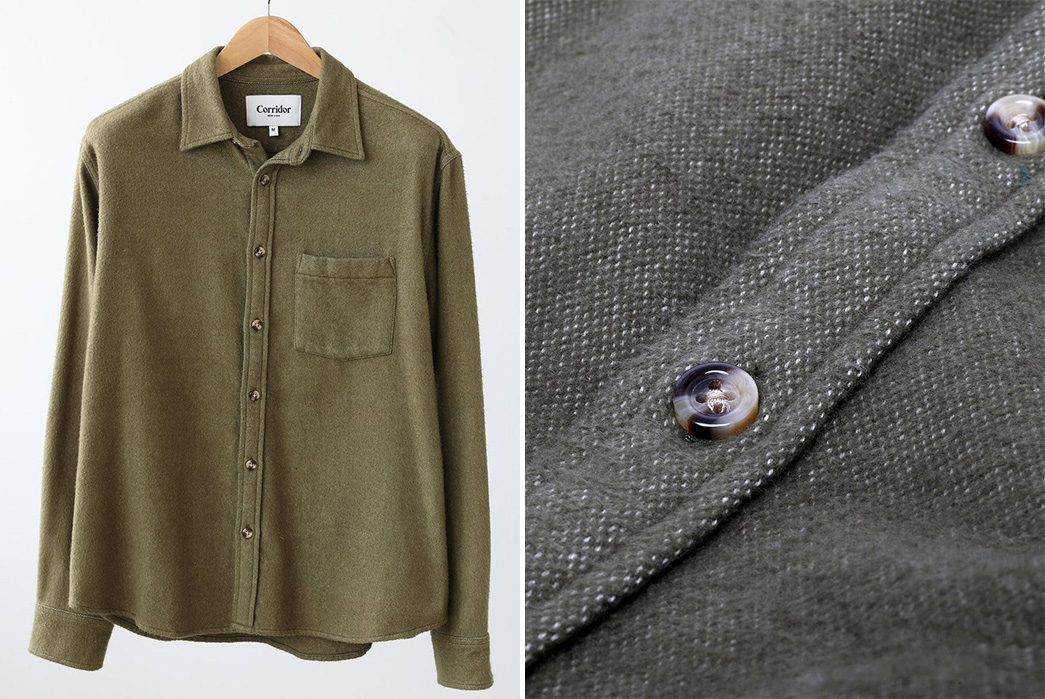Corridor-NYC-Came-Through-With-The-Essential-Olive-Flannel-For-Fall-front-and-buttons