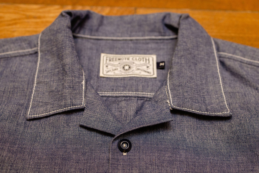 Freenote-Cloth's-Drayton-Chambray-Is-Inspired-By-Military-Shirting-front-collar